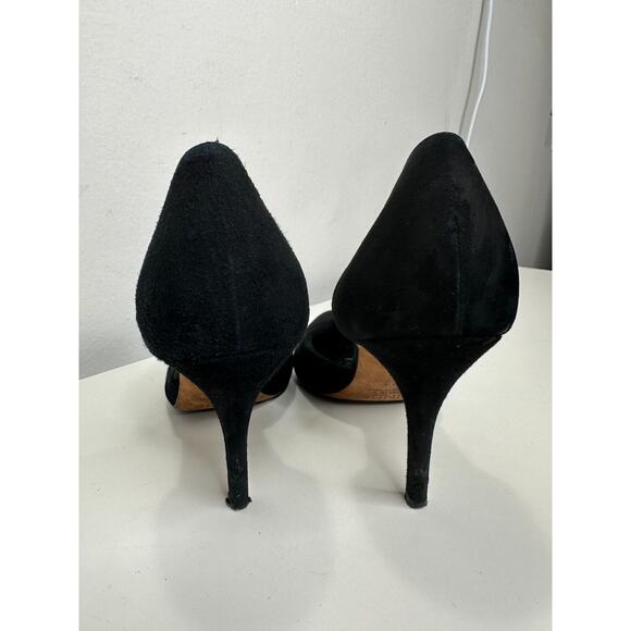 Vince Paulette d'Orsay Black Suede Pointed Toe Cut-Out Stiletto Heel Pump 9 - Picture 10 of 16